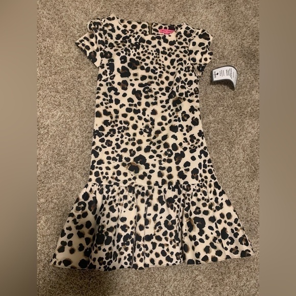 NWT Betsey Johnson Scuba Ruffle Hem Animal Dress 0 - Picture 7 of 8